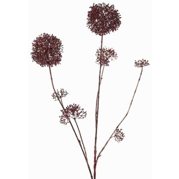 Artificial skimmia branch LOBUS, dark red, 35"/90cm, Ø1.6"-3.3"/4-8.5cm Artificial skimmia branch LOBUS, dark red, 35"/90cm, Ø1.6"-3.3"/4-8.5cm