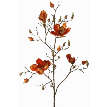 Velvet magnolia branch JACKA, orange, 3ft/105cm