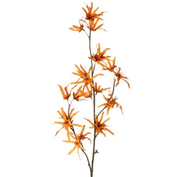 Artificial witch hazel branch ORAFA with flowers, orange, 80cm, Ø4–8cm
