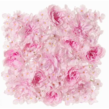 Peony, dahlia, hydrangea decorative mat EVOLET, pink, 16"x16"/40x40cm Peony, dahlia, hydrangea decorative mat EVOLET, pink, 16"x16"/40x40cm