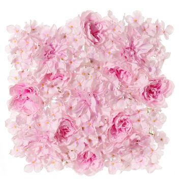 Peony, dahlia, hydrangea decorative mat EVOLET, pink, 16"x16"/40x40cm Peony, dahlia, hydrangea decorative mat EVOLET, pink, 16"x16"/40x40cm