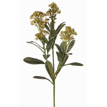 Artificial skimmia branch LAUSANA with flowers, green, 26"/65cm, Ø2.8"/7cm Artificial skimmia branch LAUSANA with flowers, green, 26"/65cm, Ø2.8"/7cm