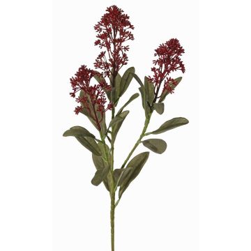 Artificial plant: Skimmia LAUSANA branch with flowers, burgundy, 26"/65cm, Ø2.8"/7cm Artificial plant: Skimmia LAUSANA branch with flowers, burgundy, 26"/65cm, Ø2.8"/7cm