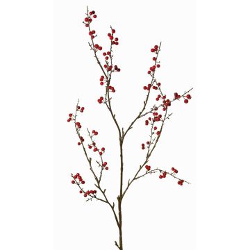 Artificial false berry branch SYLTAN with berries, red, 4ft/120cm Artificial false berry branch SYLTAN with berries, red, 4ft/120cm