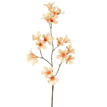 Artificial jasmine trumpet branch AURINA, peach, 35"/90cm