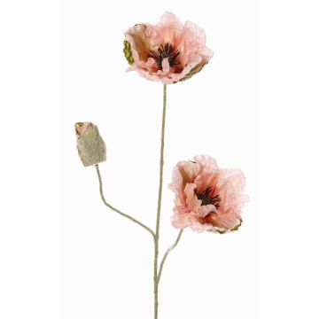 Decorative poppy MODLING, pink, 30"/75cm, Ø4.7"/12cm