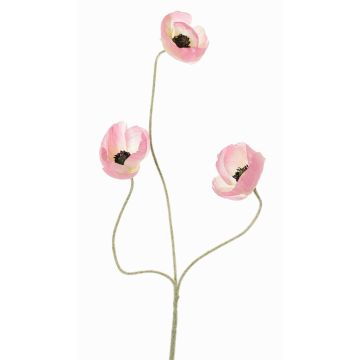 Artificial poppy branch KINKA, pink-cream, 20"/50cm, Ø2"/5cm Artificial poppy branch KINKA, pink-cream, 20"/50cm, Ø2"/5cm