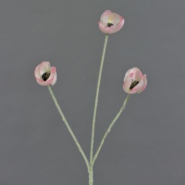 Artificial poppy branch KINKA, pink-cream, 20"/50cm, Ø2"/5cm Artificial poppy branch KINKA, pink-cream, 20"/50cm, Ø2"/5cm