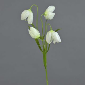 Artificial chequered lily SANEM, white, 18"/45cm, Ø1.2"/3cm