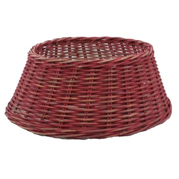 Christmas tree skirt MACARIO made of rattan, red, 10"/26cm, Ø26"/65cm
