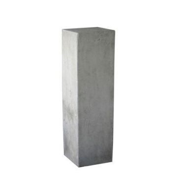 Square flower column LUNAKA made of cement, grey, 11"x11"x24"/29x29x60cm