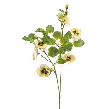 Decorative branch pansy EMOTI, yellow-white, 33"/85cm Decorative branch pansy EMOTI, yellow-white, 33"/85cm