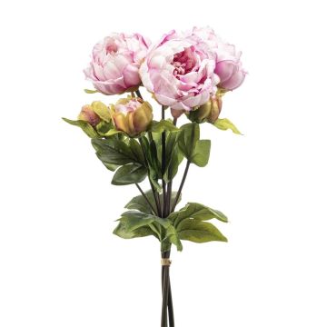 Peonies Bund Artificial VATANA, light purple-green, 50cm, Ø18cm