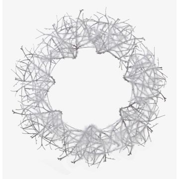 Artificial willow wreath DENBORA, snow-covered, white, Ø28"/70cm Artificial willow wreath DENBORA, snow-covered, white, Ø28"/70cm
