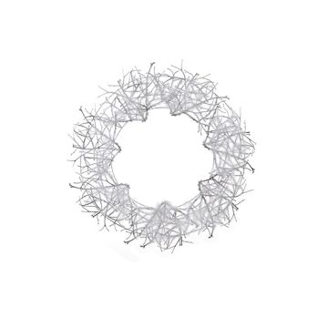 Artificial willow wreath DENBORA, snow-covered, white, Ø 28"/70cm Artificial willow wreath DENBORA, snow-covered, white, Ø 28"/70cm