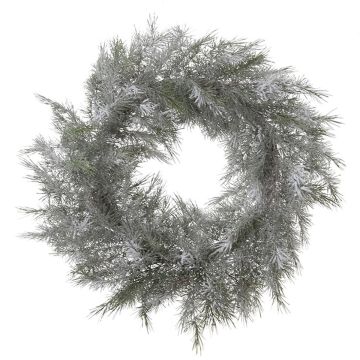 Artificial pine wreath PASCUALA, snow-covered, white-green, Ø 31"/80cm Artificial pine wreath PASCUALA, snow-covered, white-green, Ø 31"/80cm