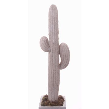 Artificial cactus LUCIEN, on spike, white, 31"/80cm