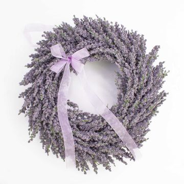Artificial lavender wreath YLVIE, violet, Ø16"/40cm