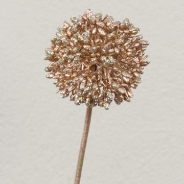 Artificial allium HELLA, glitter, champagne, 18"/45cm