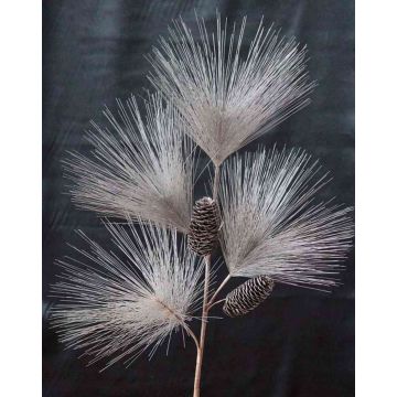 Fake pine branch MARTJE with cones, glitter, copper, 3ft/100cm Fake pine branch MARTJE with cones, glitter, copper, 3ft/100cm