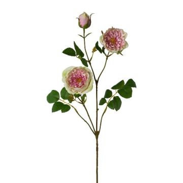 Artificial flower branch Peony KROVEL, green-pink, 30"/75cm Artificial flower branch Peony KROVEL, green-pink, 30"/75cm