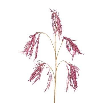 Artificial rice branch TROMLE with ears, hanging, burgundy red-gold, 4ft/120cm