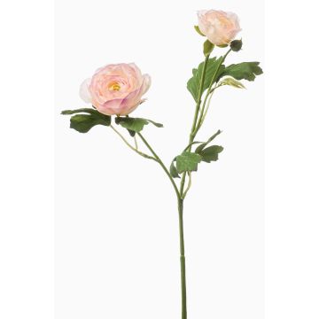 Decorative branch Ranunculus FLORANCE, pink-salmon, 18"/45cm