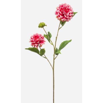 Artificial dahlia branch CEVAST, pink, 70cm, Ø7–8cm