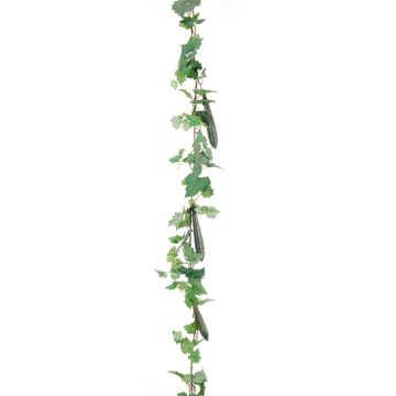 Decorative garland Courgette AFETINO with fruits, green, 6ft/180cm