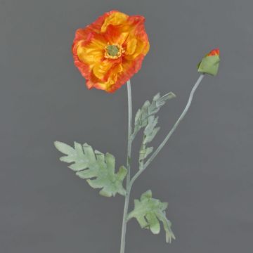Fake poppy spray LISSIE, orange, 28"/70cm, Ø4.7"/12cm Fake poppy spray LISSIE, orange, 28"/70cm, Ø4.7"/12cm