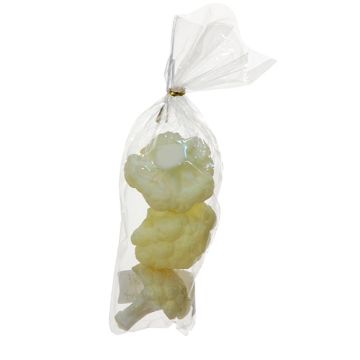 Artificial vegetable Cauliflower florets ARASH, 3 pieces, cream, 2.4"/6cm, Ø 2.4"/6cm
