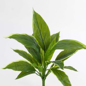 Fake Cordyline VALDA, on spike, green-white, 12"/30cm