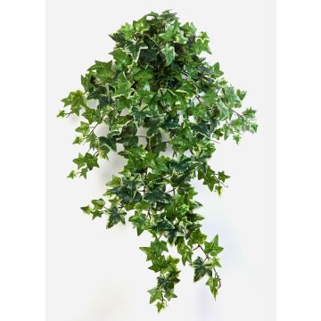 Silk Ivy hanging plant LUKA, on spike, green-white, 28"/70cm