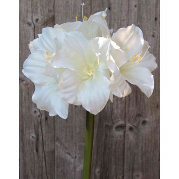 Artificial amaryllis DAGGI, white, 28"/70cm, Ø4.3"-7.1"/11-18cm