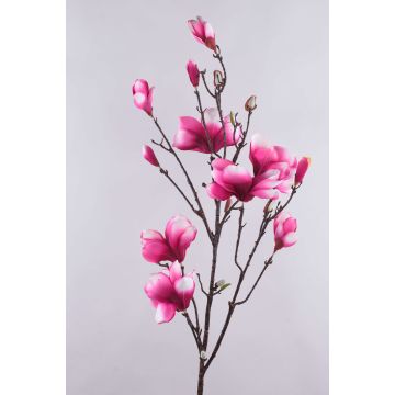 Artificial magnolia spray YONA, pink-fuchsia, 4ft/130cm, Ø2"-5.9"/5-15cm Artificial magnolia spray YONA, pink-fuchsia, 4ft/130cm, Ø2"-5.9"/5-15cm