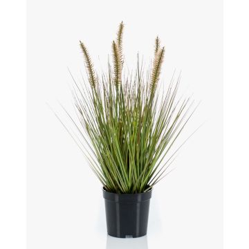 Fake pennisetum YWAIN with panicles, beige-green, 18"/45cm
