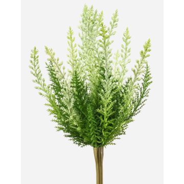 Artificial heather ELSAWO on a stake, crossdoor, white and green, 30 cm