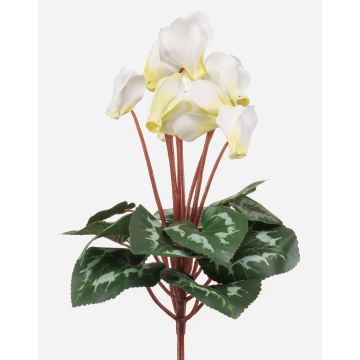 Artificial cyclamen VERIANA on a stick, white-green, 12"/30cm Artificial cyclamen VERIANA on a stick, white-green, 12"/30cm
