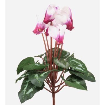Artificial cyclamen VERIANA on a stem, white-fuchsia, 12"/30cm Artificial cyclamen VERIANA on a stem, white-fuchsia, 12"/30cm