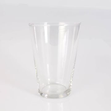 Glass vase JENNY EARTH, clear, 8"/19,5cm, Ø5.5"/14cm