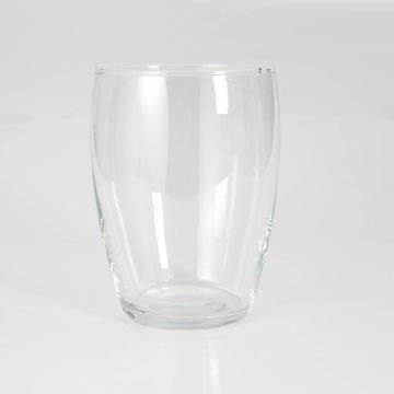Glass decorative vase HENRY, round, clear, 7.5"/19cm, Ø5.3"/13,5cm