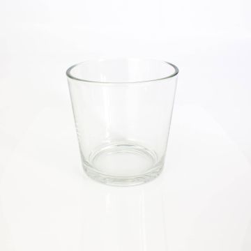 Plant pot made of glass ALENA, clear, 7.5"/19cm, Ø7.3"/18,5cm