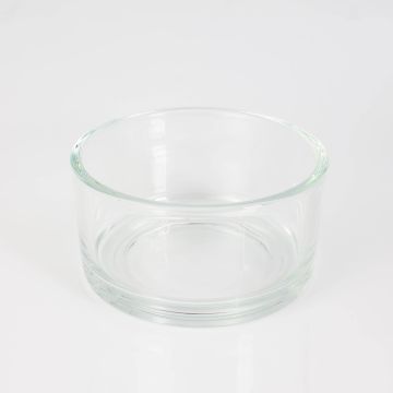 Decorative glass bowl VERA EARTH, clear, 3.1"/8cm, Ø6"/15cm