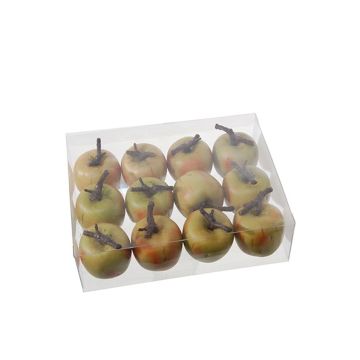 Artificial fruit Apple ALVANO, 12 pieces, green-yellow, 2"/5cm, Ø 1.8"/4,5cm Artificial fruit Apple ALVANO, 12 pieces, green-yellow, 2"/5cm, Ø 1.8"/4,5cm