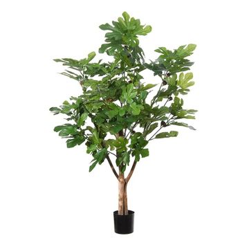 Artificial fig tree BOGUMIL with fruits, real trunk, green, 3ft/100cm Artificial fig tree BOGUMIL with fruits, real trunk, green, 3ft/100cm