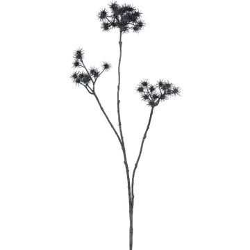 Artificial wild carrot branch ZAHLERY, black, 33"/85cm