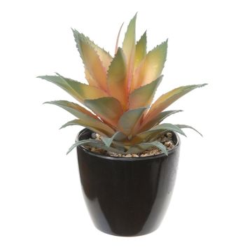 Artificial Agave americana KOSEY, planter, salmon-green, 6.3"/16cm