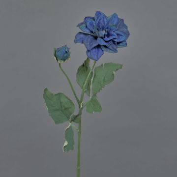 Artificial flower branch Dahlia GINGER, Eco Collection, royal blue, 24"/60cm, Ø4"/10cm
