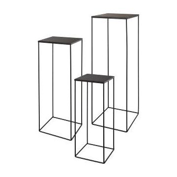 Metal plant stand ULAAKA, 3 pieces, black, 7"x7"x20"/19x19x50cm, 9"x9"x24"/22x22x60cm, 10"x10"x28"/25x25x70cm Metal plant stand ULAAKA, 3 pieces, black, 7"x7"x20"/19x19x50cm, 9"x9"x24"/22x22x60cm, 10"x10"x28"/25x25x70cm