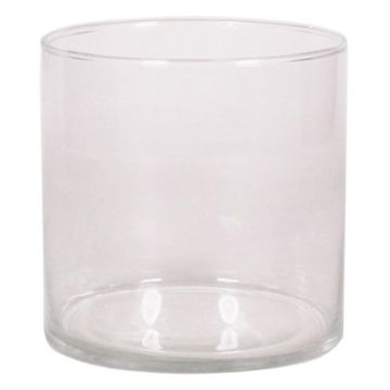 SANYA OCEAN cylindrical glass candle holder, clear, 12cm, Ø12cm